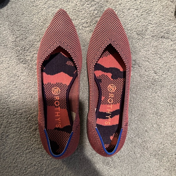 Rothy’s the point flats size 9.5 color pink - Picture 1 of 2